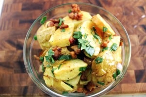Yukon Gold and Green Onion Potato Salad with Bacon Vinaigrette