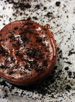 A take on the iconic Klondike Ice Cream Bar. Dark Chocolate Ice Cream dipped in Bittersweet Chocolate Magic Shell!