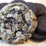 Chewy & Crispy Oreo Chunk Cookies made with Oreo crumbs and Oreo chunks! The best of an Oreo cookie and sugar cookie combined!