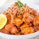 P.F. Chang's Orange Peel Chicken is crispy, spicy and sweet, with notes of orange flavor and even healthier than the restaurant version!