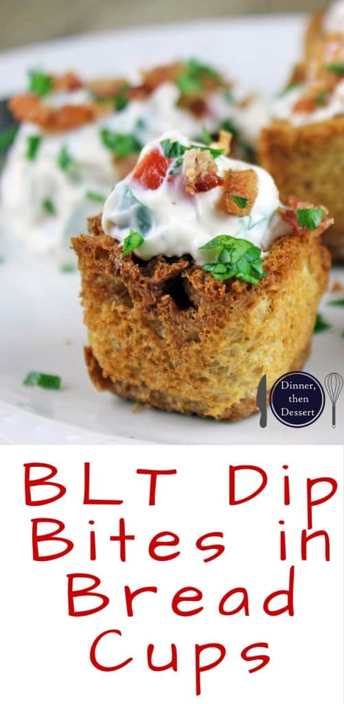 BLT Dip Bites in Bread Cups Small