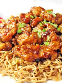 Panda Express Orange Chicken with tender chicken thighs fried crisp and tossed in a magical perfect-copycat sauce!