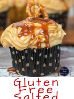 If you love the combination of sweet and salty, then these Gluten Free Salted Caramel Cupcakes are definitely for you. The decadent flavors of buttercream frosting combined with homemade salted caramel sauce on top of a vanilla cupcake come together to form a sweet and buttery treat. These cakes are light, fluffy, and full of flavor. Best of all? They're gluten free!