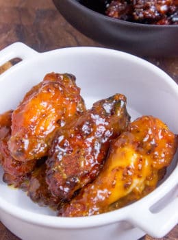 Tossed in a honey mustard and BBQ sauce, these chicken wings will be the hit of your game day party