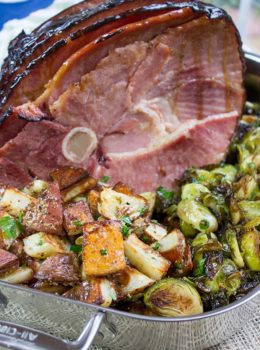 Campfire Sugar Ham with Dijon Roasted Potatoes adds a perfectly sweet and savory dimension to your Easter dinner.