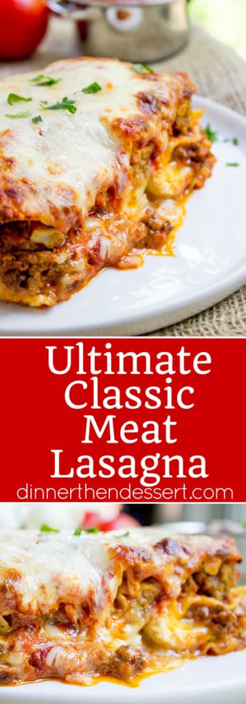 Ultimate Meat Lasagna - Dinner, then Dessert