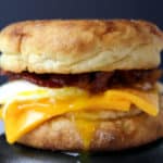 Egg, Bacon and Cheese McMuffin made to serve a crowd with little effort with some easy prep tricks, you won't miss the fast food version for even a second!