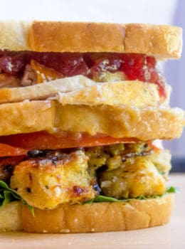 Ross Geller's legendary Turkey Moist Maker Sandwich in all it's glory. Turkey breast, stuffing, cranberry sauce and the important moist maker layer, this is the sandwich of your dreams.