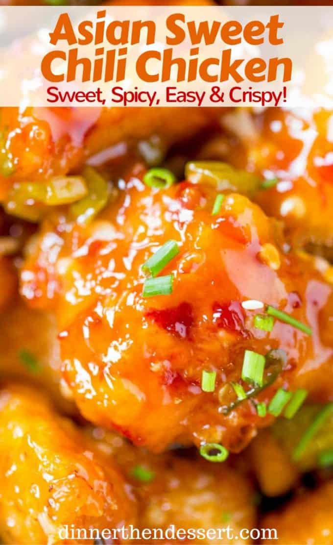 Asian Sweet Chili Chicken is so crispy, sticky, sweet, slightly spicy and completely addicting you won't even miss your favorite Asian takeout.