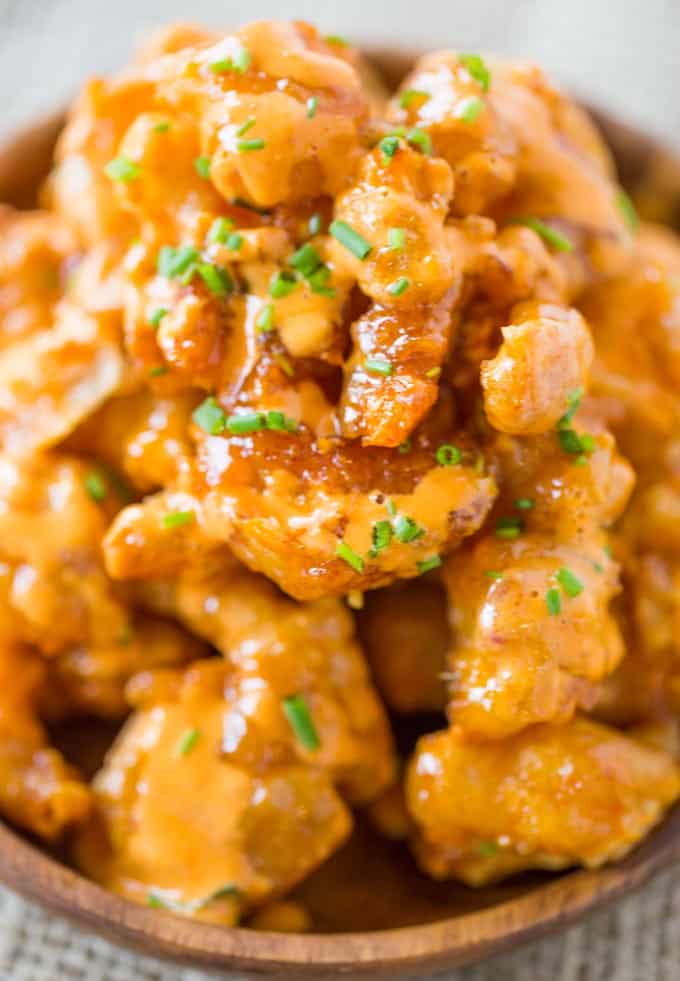 Bang Bang Shrimp from the Bonefish Grill is crispy, creamy, sweet and spicy with just a few ingredients and tastes just like the most popular appetizer on the menu.