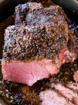 Easy Homemade Pastrami that tastes like your favorite deli sandwich without the high price tag using corned beef to skip the curing!