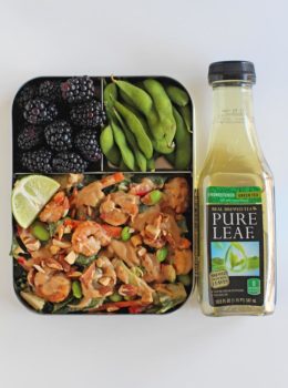 Shrimp Thai Crunch Salad made with a delicious and EASY peanut sesame dressing and topped with crispy shrimp and crunchy almonds. The perfect salad you'll crave everyday!