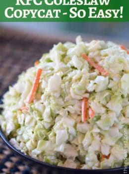 KFC Coleslaw in just a few minutes with easy ingredients. It tastes exactly the same!