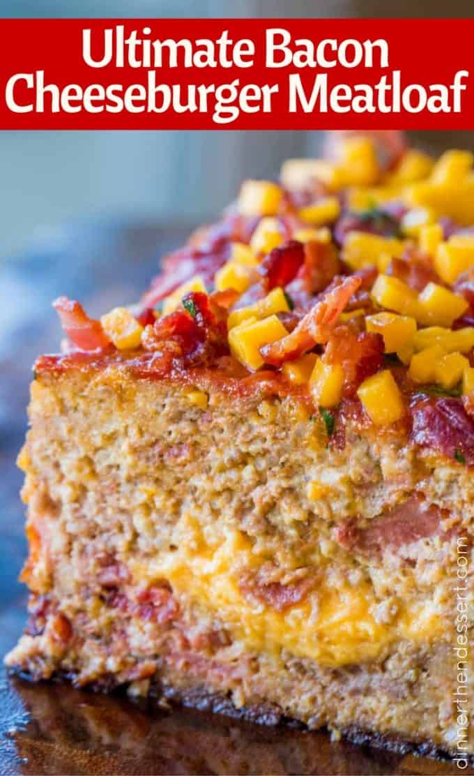 The most amazing, indulgent and still easy Bacon Cheeseburger Meatloaf!