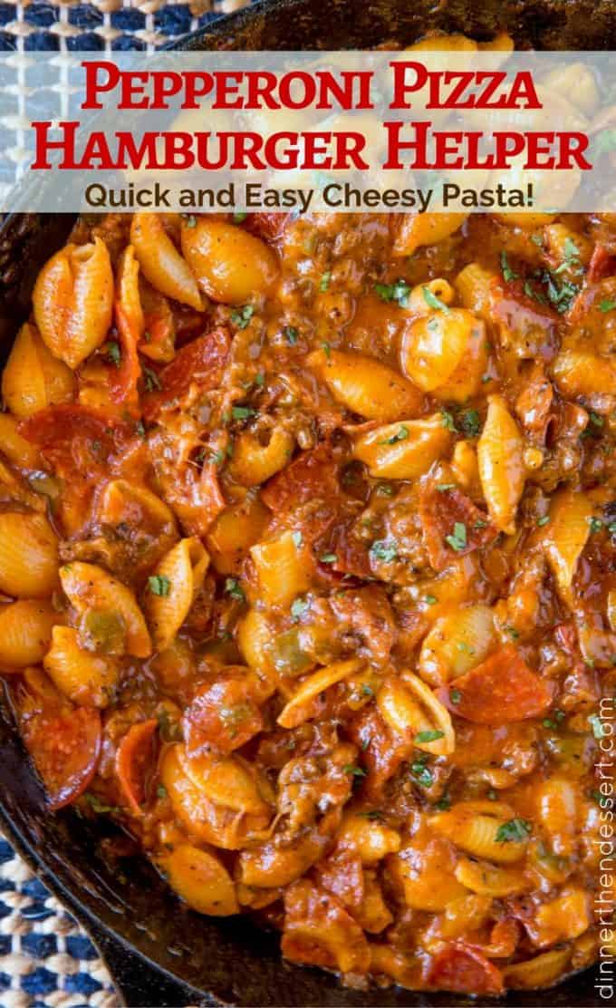 We love this Pepperoni Pizza Hamburger Helper, it's the perfect weeknight meal!