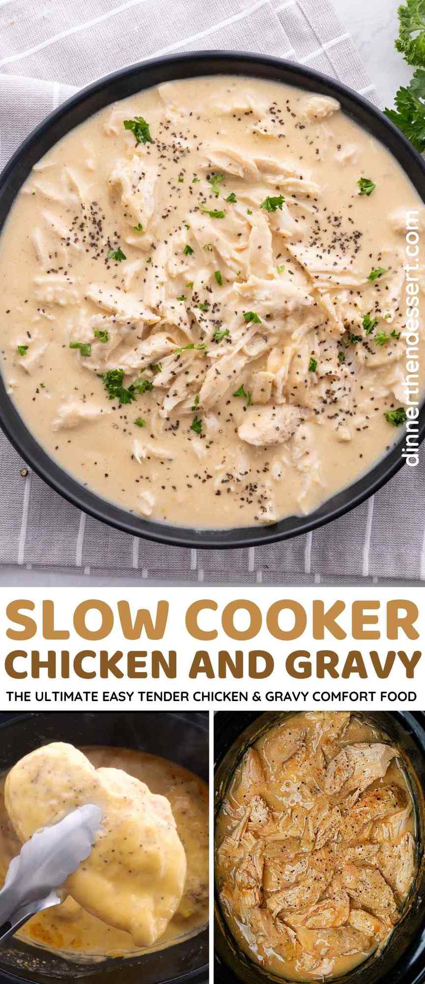 Slow Cooker Chicken Breast With Gravy Recipe Dinner Then Dessert