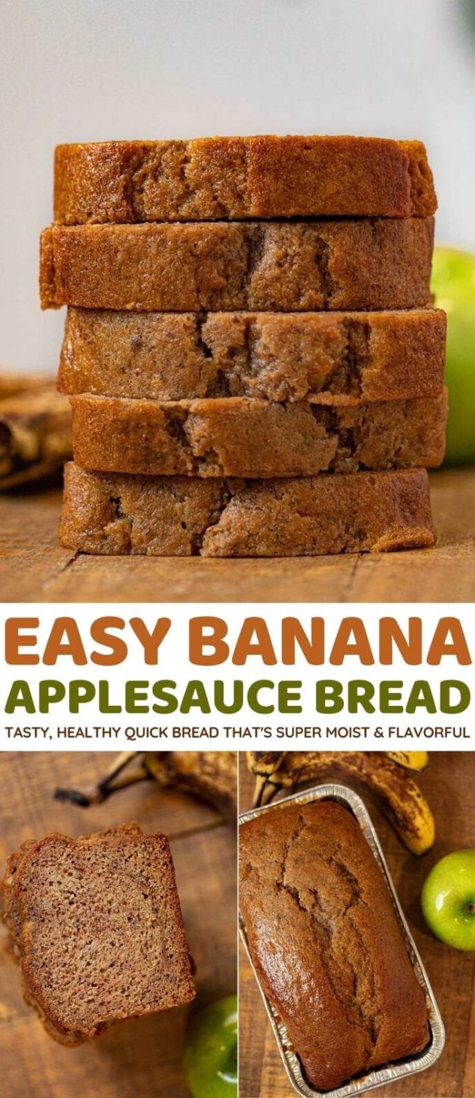 Easy Banana Applesauce Bread Recipe No Mixer Dinner Then Dessert