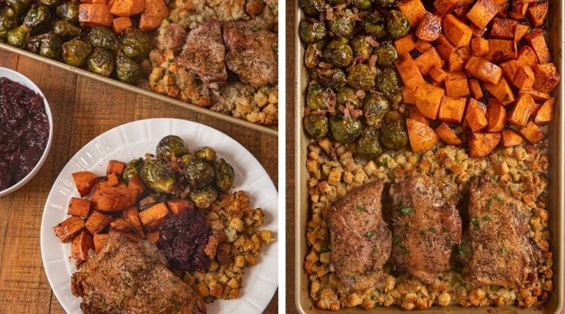 Sheet Pan Thanksgiving Dinner Recipe Dinner Then Dessert