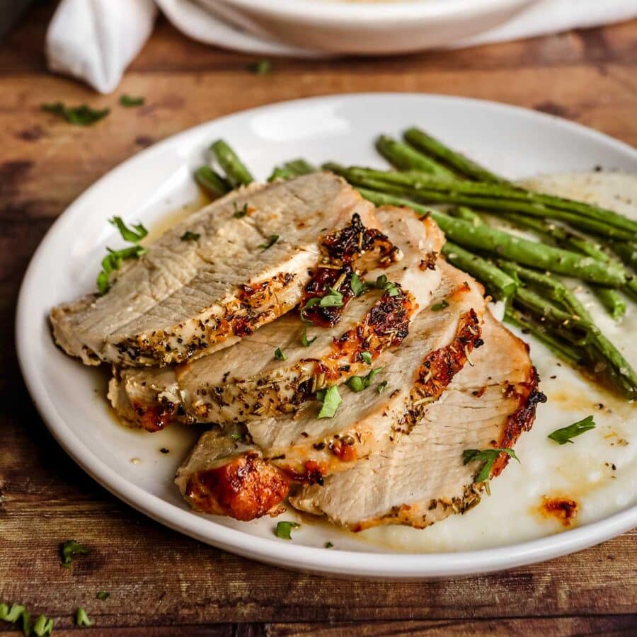 Herb Crusted Pork Loin Recipe Dinner Then Dessert