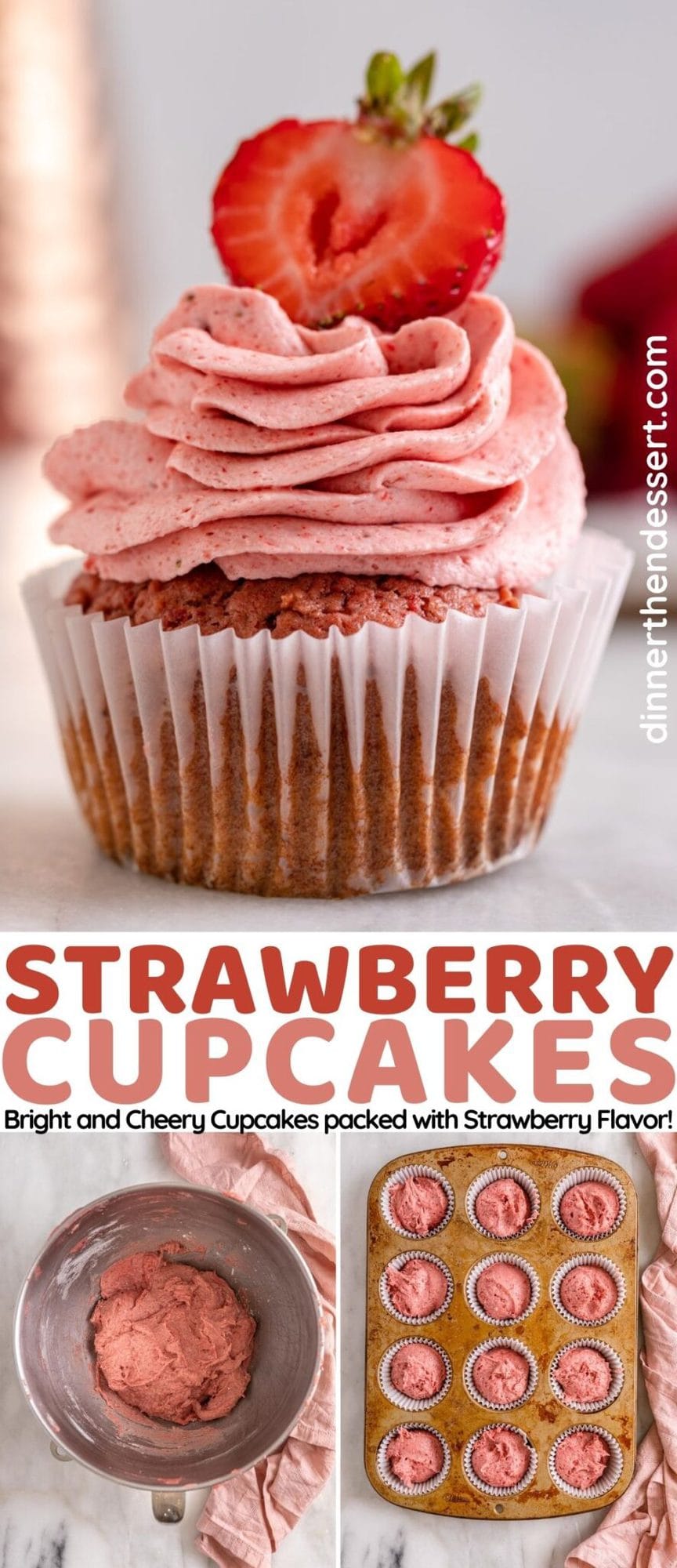 Easy Strawberry Cupcakes Recipe Dinner Then Dessert