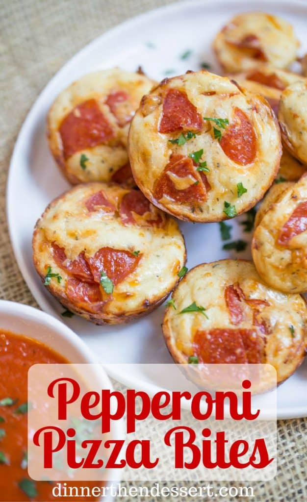 Pepperoni Pizza Bites are a cross between a bagel bite and a pizza muffin and they're ready to bake in just a few minutes.