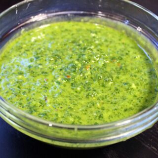 Homemade sauce in a glass bowl