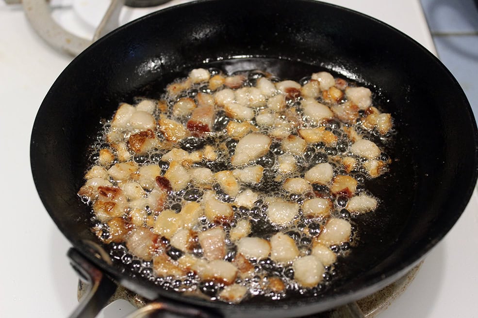 bacon in a pan 