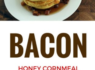 A sweet and savory pancake topped with crispy bacon. They taste like the softest, fluffiest cornbread you've ever had.