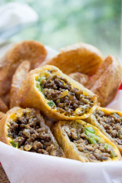 Philly Cheesesteak Egg Rolls Recipe Dinner, then Dessert