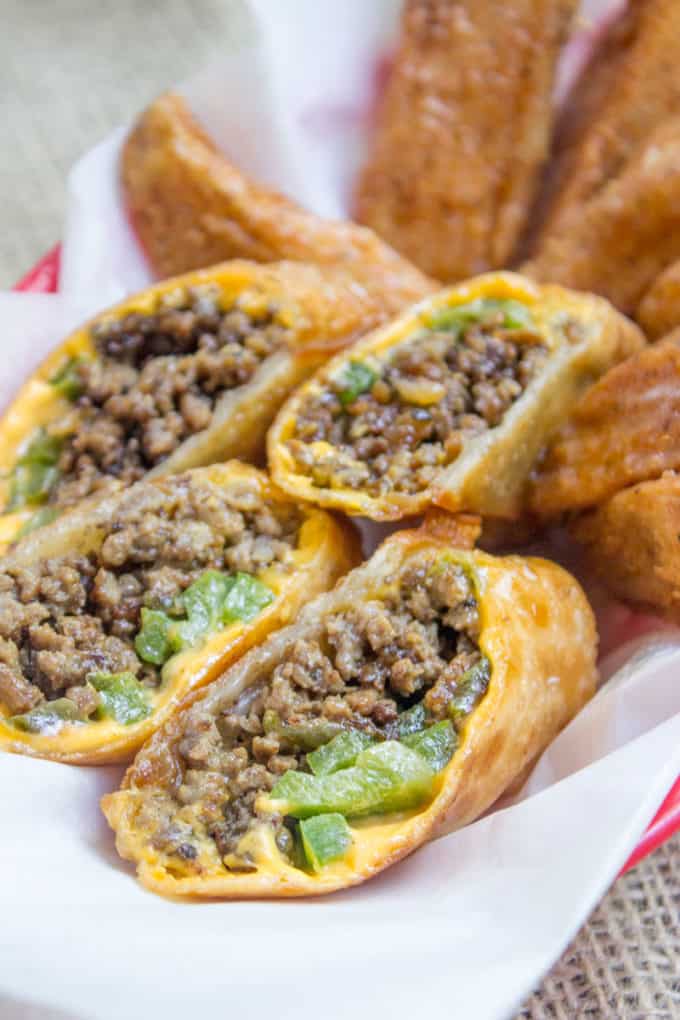 Philly Cheesesteak Egg Rolls Recipe - Dinner, then Dessert