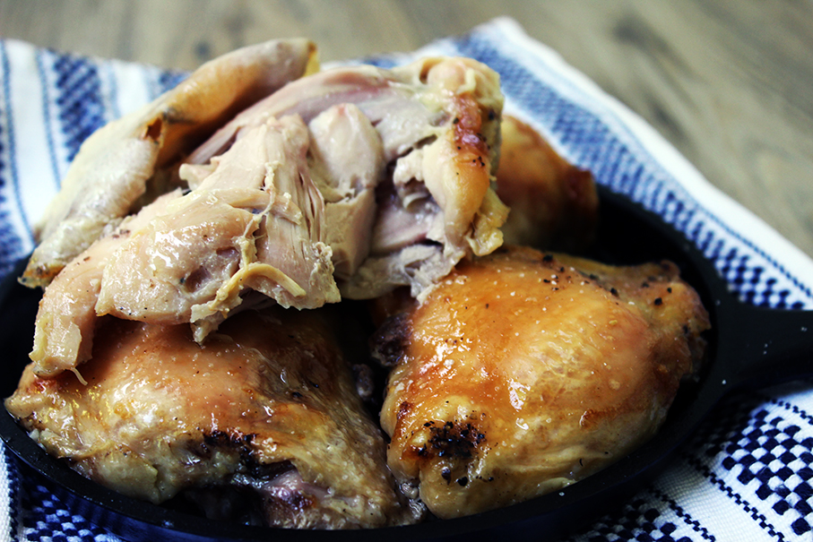 Three Ingredients: Chicken, Salt and Pepper. The Easiest method ever for Crispy & Juicy Chicken! Tastes like a Rotisserie Chicken.