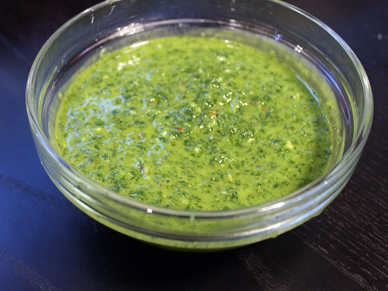 glass bowl of homemade sauce
