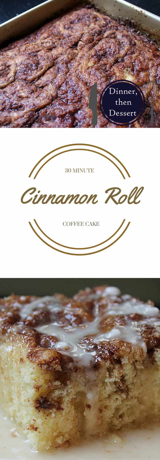 Easy Cinnamon Roll Coffee Cake - Dinner, then Dessert