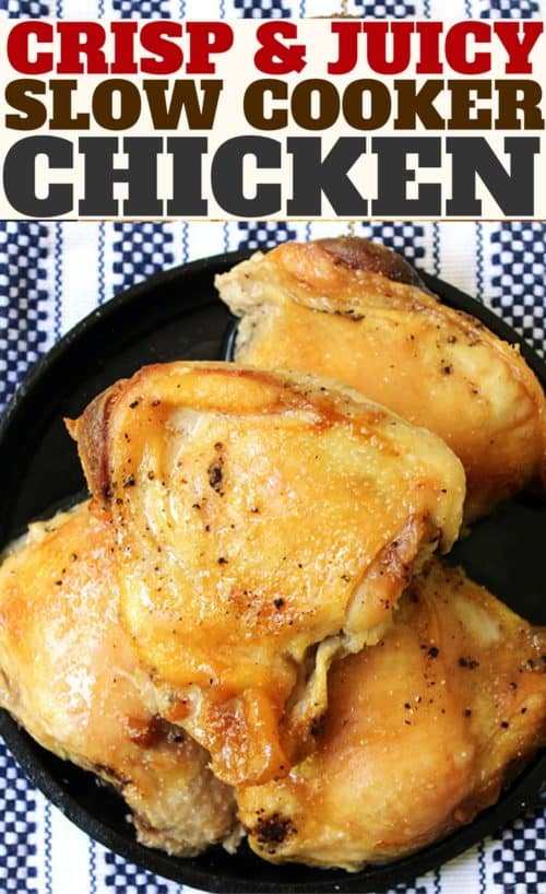 Easy Crisp & Juicy Slow Cooker Chicken Recipe Dinner, then Dessert