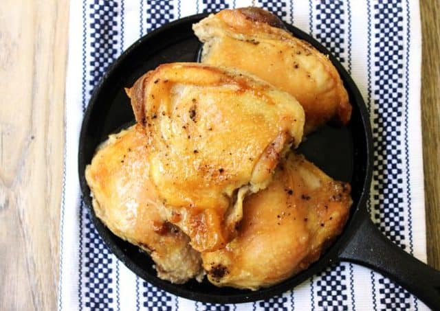 Three Ingredients: Chicken, Salt and Pepper. The Easiest method ever for Crispy & Juicy Chicken! Tastes like a Rotisserie Chicken.