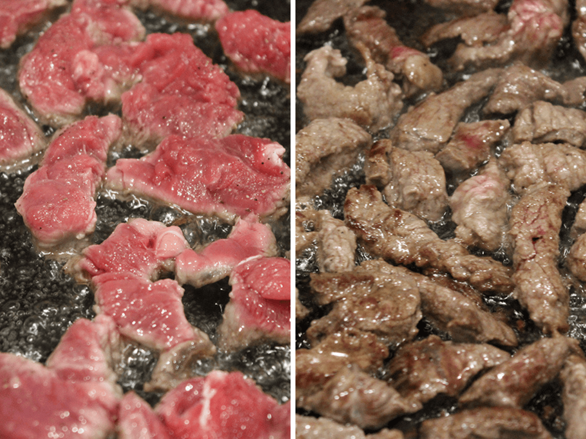 meat cooking collage 