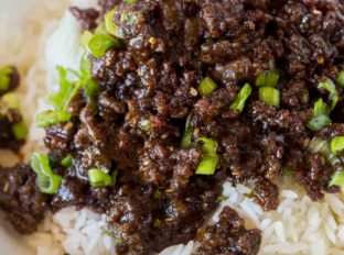 Sweet and Spicy Korean Ground Beef with all the flavors of your favorite Korean BBQ but for a third of the cost and kid friendly!