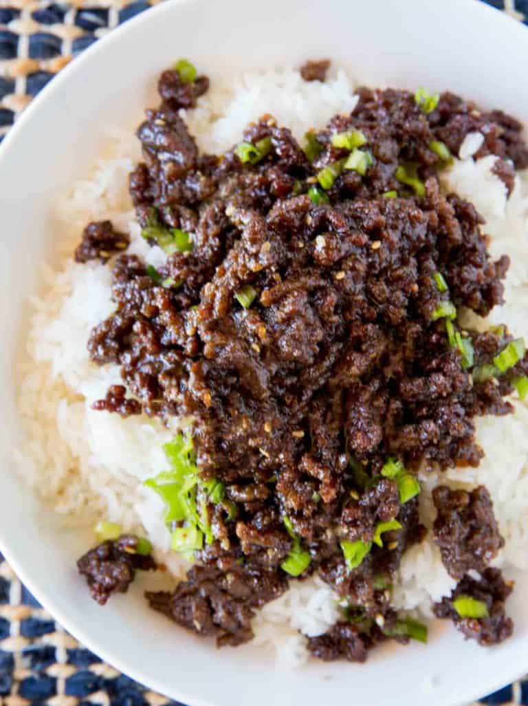 Korean Ground Beef Dinner, then Dessert
