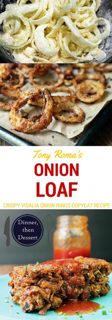 Tony Roma's Copycat Onion Loaf - This delicious onion loaf is like crispy thin onion straws baked together and crispy that are just begging to be dipped in the delicious original recipe BBQ sauce.