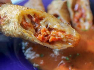 Pepperoni Pizza Egg Rolls