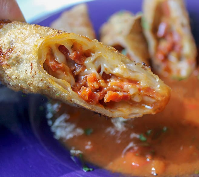 Pepperoni Pizza Egg Rolls