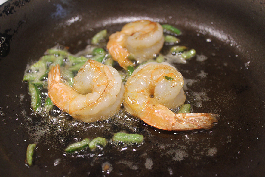 Shrimp cooking