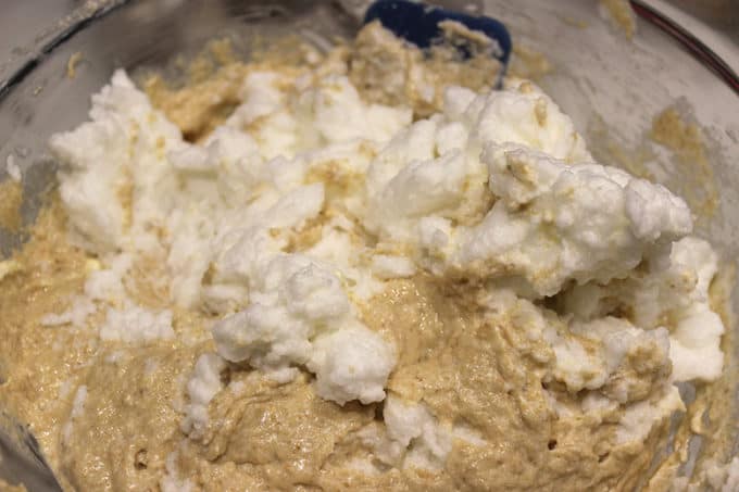 Batter with egg whites added