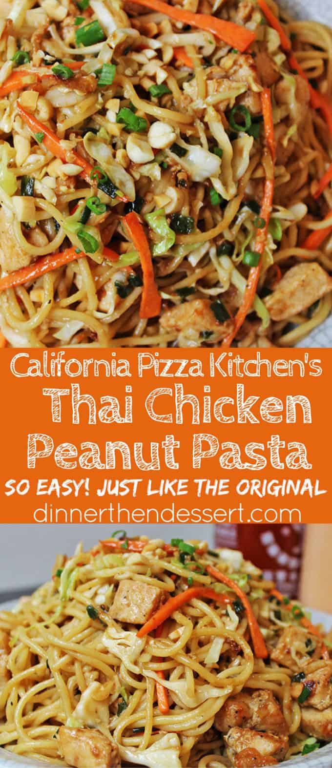 CPK Thai Peanut Chicken Pasta made with chicken, vegetables, and a honey-peanut sauce, this California Pizza Kitchen dish is easy to make at home.