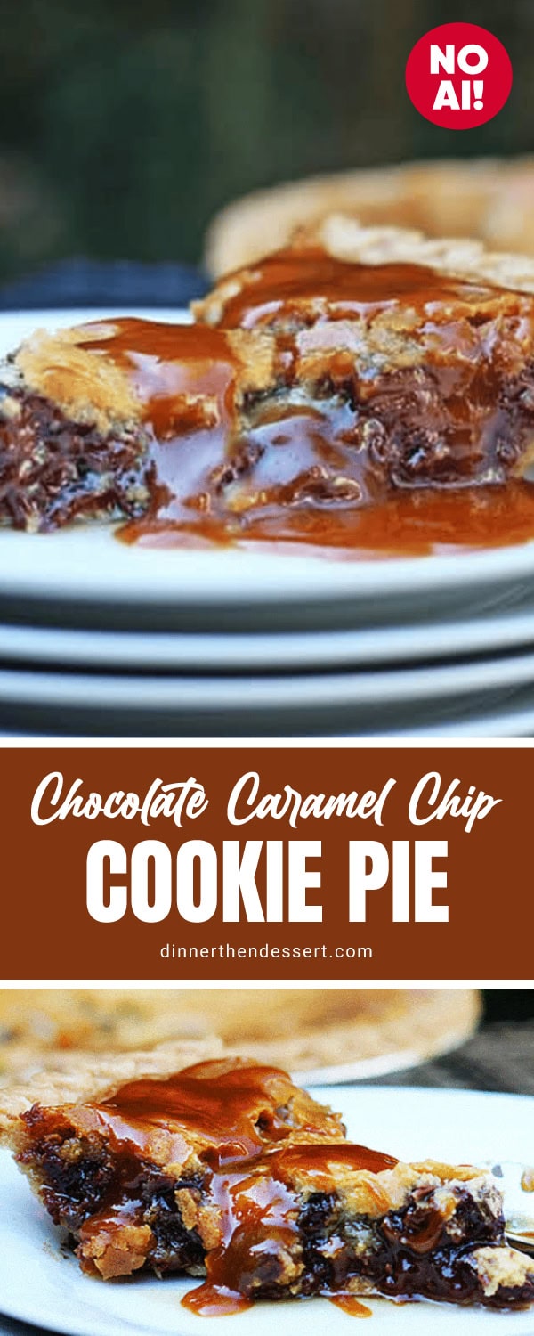 Collage with two slices of pie
