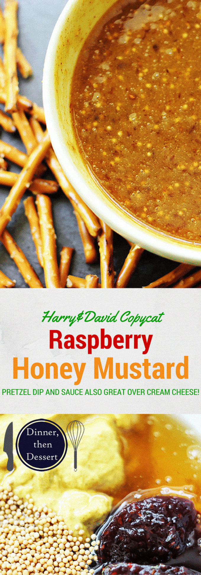 Spicy Brown Mustard, sweet Honey & Raspberry Preserves make this Raspberry Honey Mustard Dip ADDICTING! A Harry&David all-time favorite!