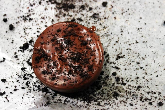 A take on the iconic Klondike Ice Cream Bar. Dark Chocolate Ice Cream dipped in Bittersweet Chocolate Magic Shell! 