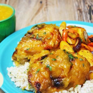 Fresh, ripe mangoes married with the heat of habaneros and sweet honey make a perfect glaze for roasted or grilled chicken. Done in 45 minutes, this dish will impress!