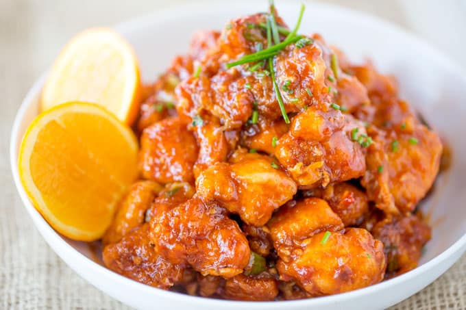 P.F. Chang's Orange Peel Chicken is crispy, spicy and sweet, with notes of orange flavor and even healthier than the restaurant version! 