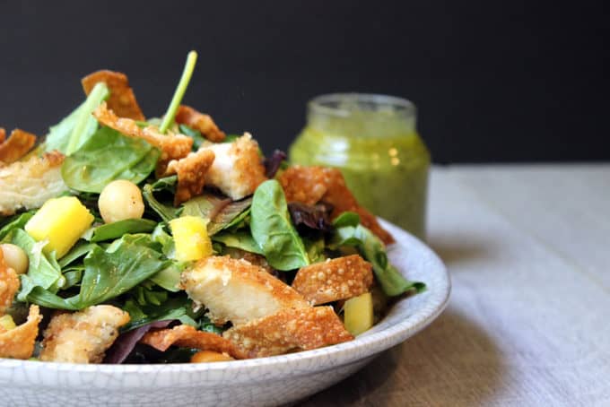 zoomed in salad